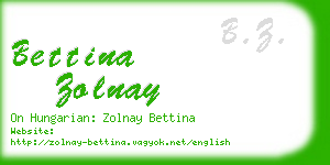 bettina zolnay business card